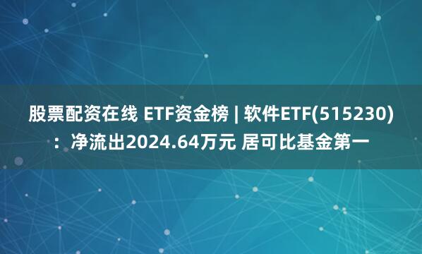 股票配资在线 ETF资金榜 | 软件ETF(515230)：净流出2024.64万元 居可比基金第一