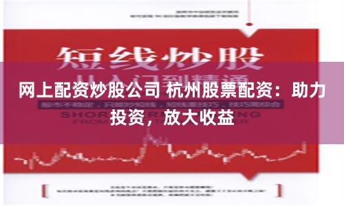 网上配资炒股公司 杭州股票配资：助力投资，放大收益