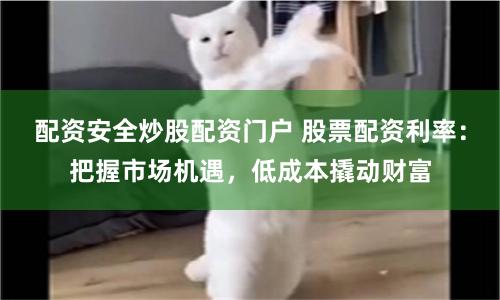 配资安全炒股配资门户 股票配资利率：把握市场机遇，低成本撬动财富
