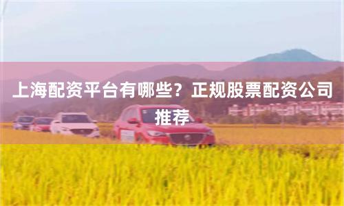 上海配资平台有哪些？正规股票配资公司推荐